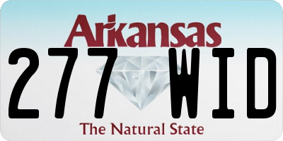 AR license plate 277WID