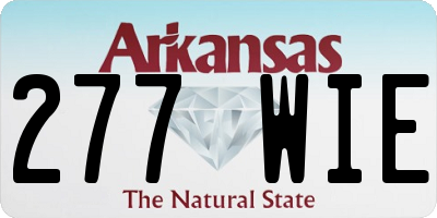 AR license plate 277WIE