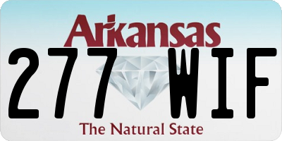 AR license plate 277WIF