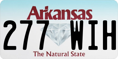AR license plate 277WIH