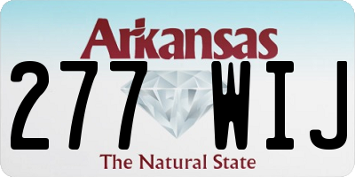 AR license plate 277WIJ