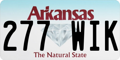 AR license plate 277WIK