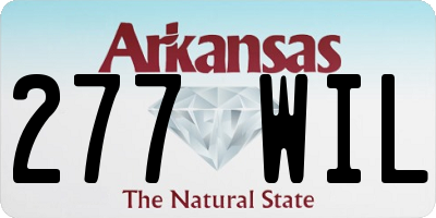 AR license plate 277WIL