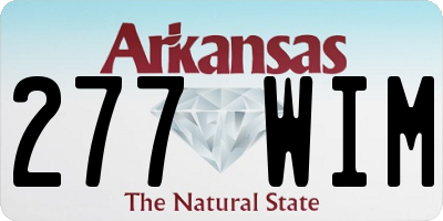 AR license plate 277WIM