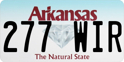 AR license plate 277WIR