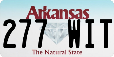 AR license plate 277WIT