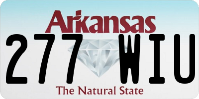 AR license plate 277WIU