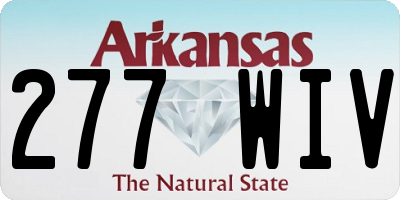 AR license plate 277WIV