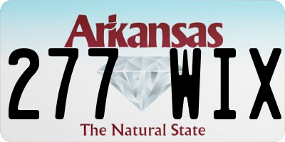 AR license plate 277WIX