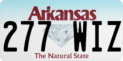 AR license plate 277WIZ