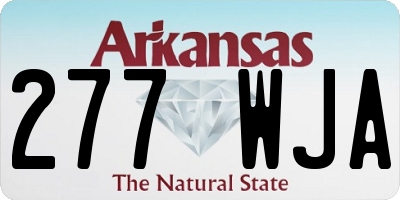 AR license plate 277WJA