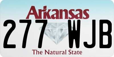 AR license plate 277WJB