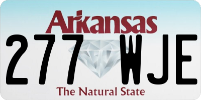 AR license plate 277WJE