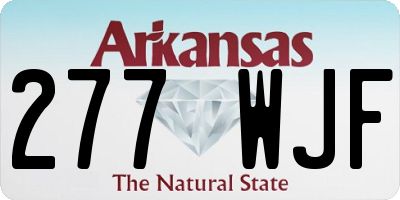 AR license plate 277WJF