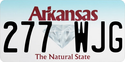 AR license plate 277WJG