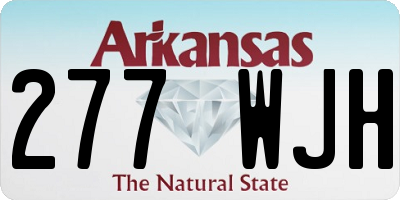 AR license plate 277WJH