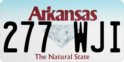 AR license plate 277WJI