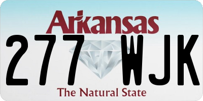 AR license plate 277WJK
