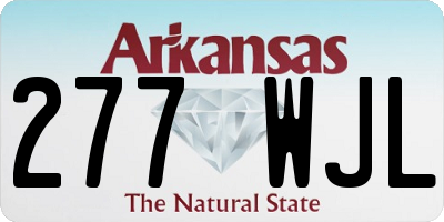 AR license plate 277WJL