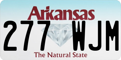 AR license plate 277WJM