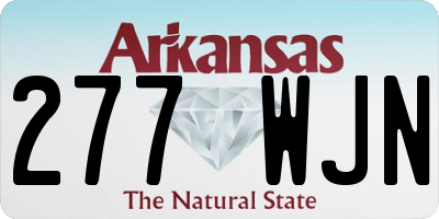 AR license plate 277WJN