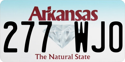 AR license plate 277WJO