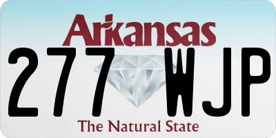 AR license plate 277WJP