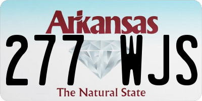 AR license plate 277WJS