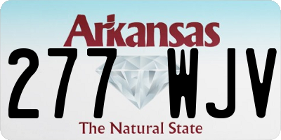 AR license plate 277WJV