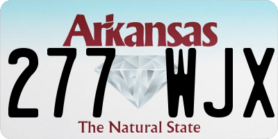 AR license plate 277WJX