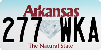 AR license plate 277WKA