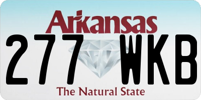 AR license plate 277WKB