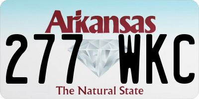 AR license plate 277WKC