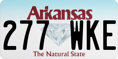 AR license plate 277WKE