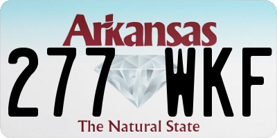 AR license plate 277WKF
