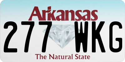 AR license plate 277WKG