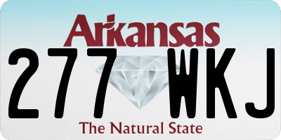AR license plate 277WKJ