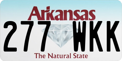 AR license plate 277WKK