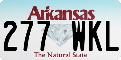 AR license plate 277WKL