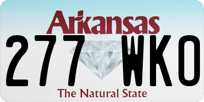 AR license plate 277WKO