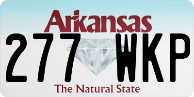 AR license plate 277WKP