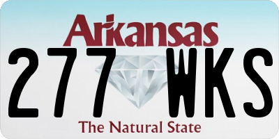 AR license plate 277WKS