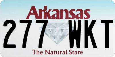 AR license plate 277WKT