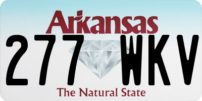 AR license plate 277WKV