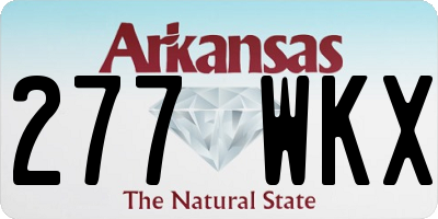 AR license plate 277WKX