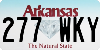 AR license plate 277WKY