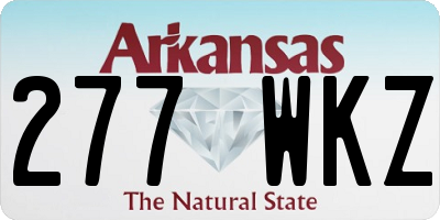 AR license plate 277WKZ