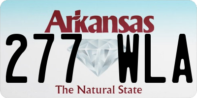 AR license plate 277WLA