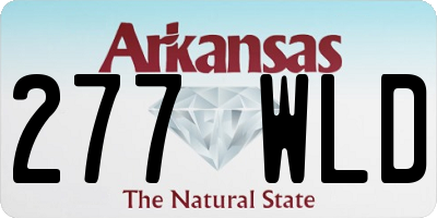AR license plate 277WLD