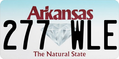 AR license plate 277WLE